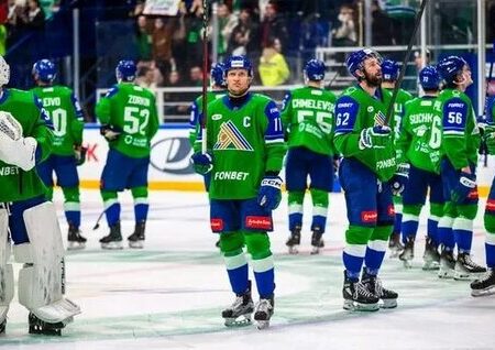 Салават Юлаев выигрывает у Локомотива в овертайме матча КХЛ