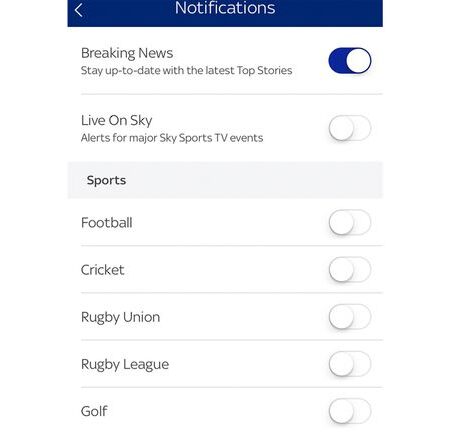 FAQ: Как Получать Желаемые Уведомления от Sky Sports